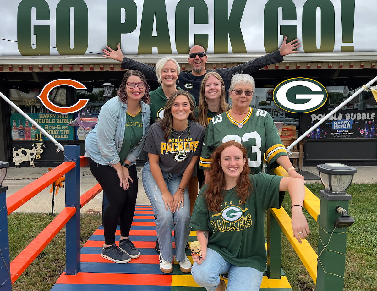 The Insight Creative Team before a Packer game