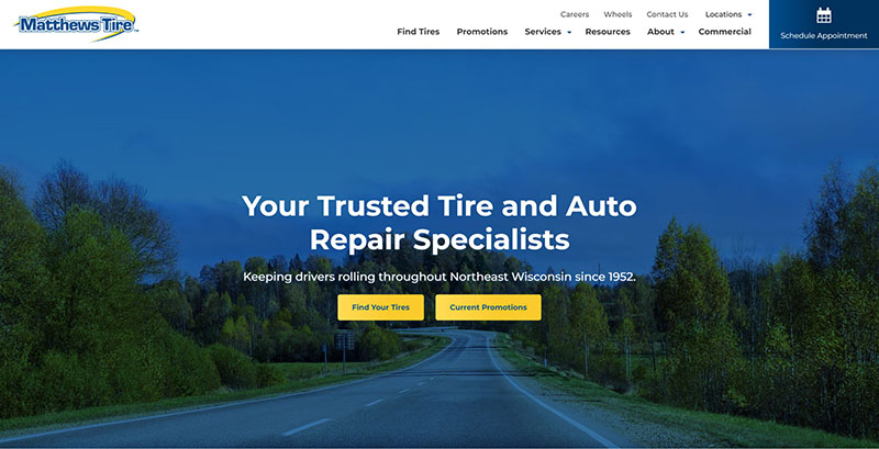 Matthews Tire Website Preview