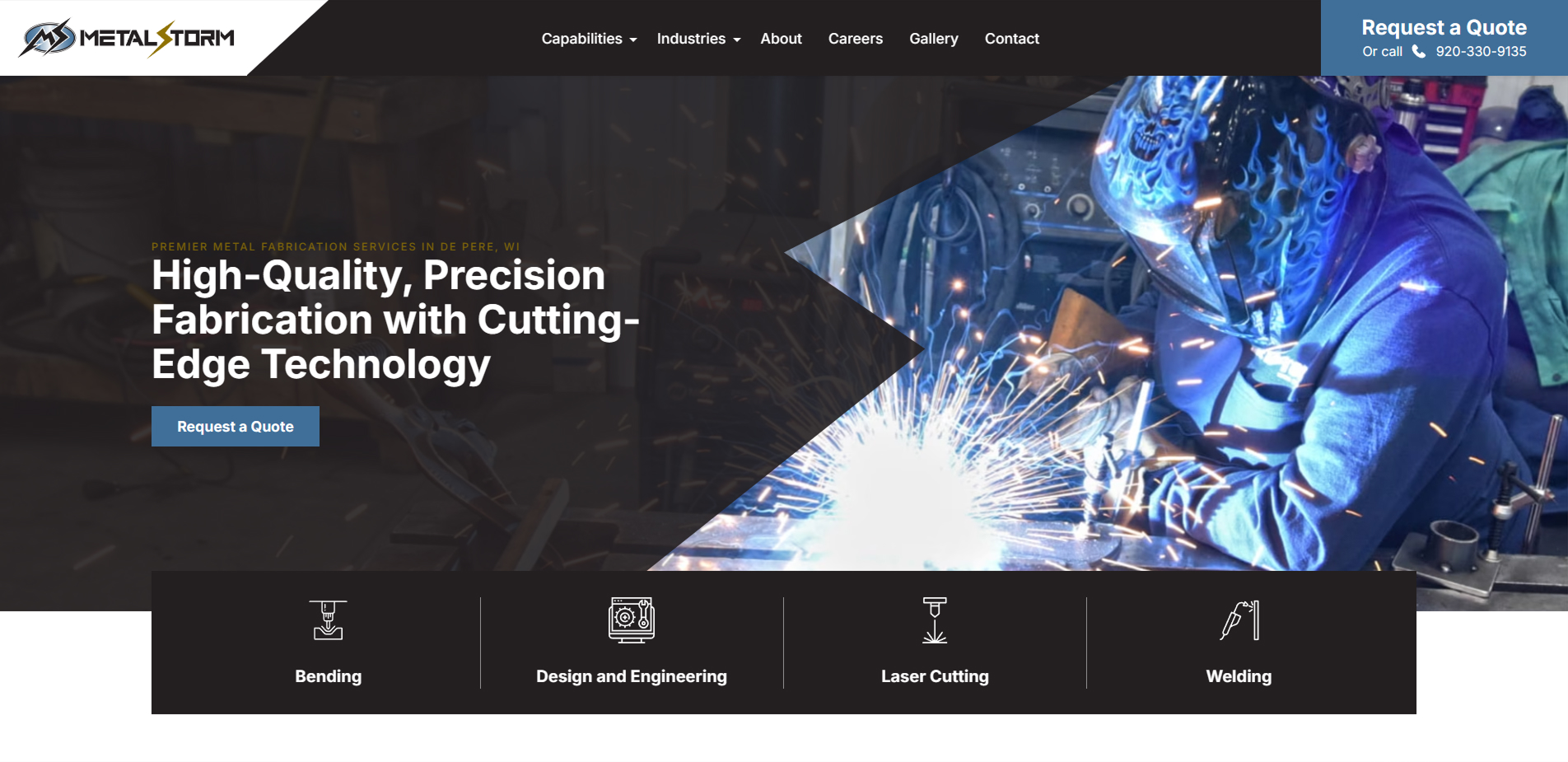 MetalStorm Website Preview