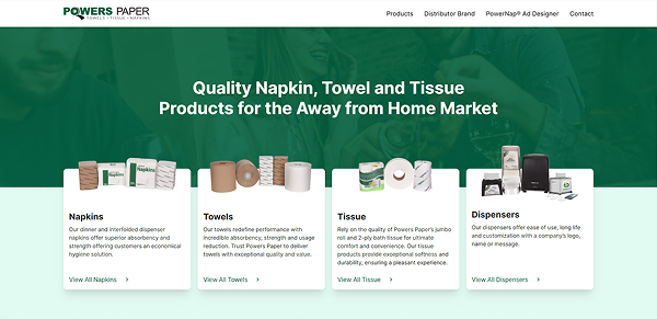 Powers Paper Website Preview