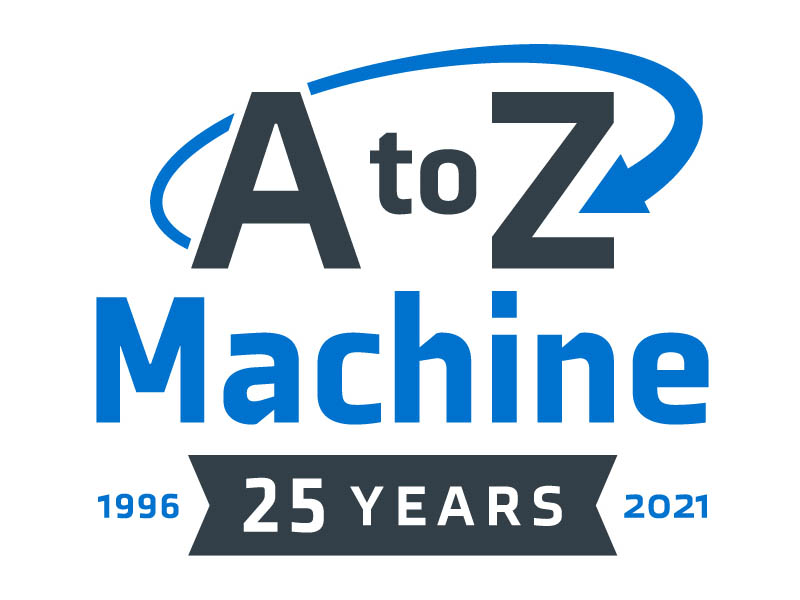 Custom logo design for A to Z Machine 25 year anniversary