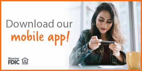 Download our mobile app, custom digital ad design for Bank of Luxemburg