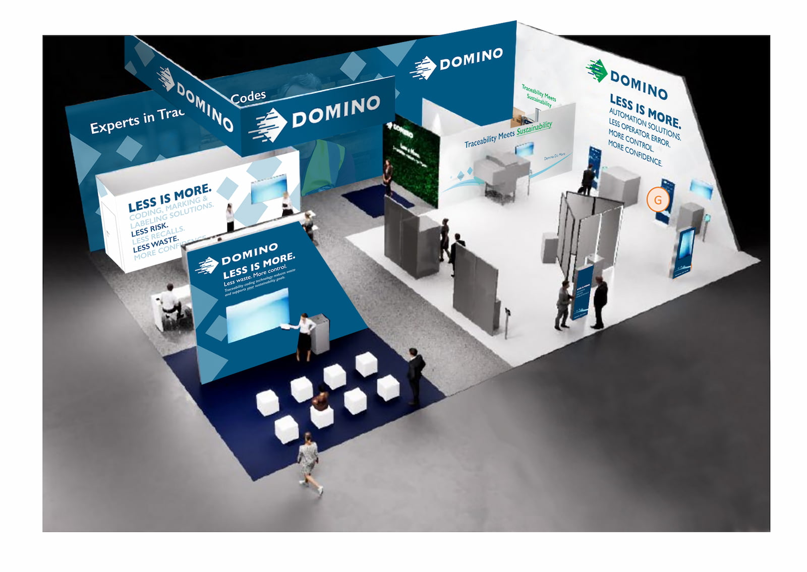 Domino trade show booth