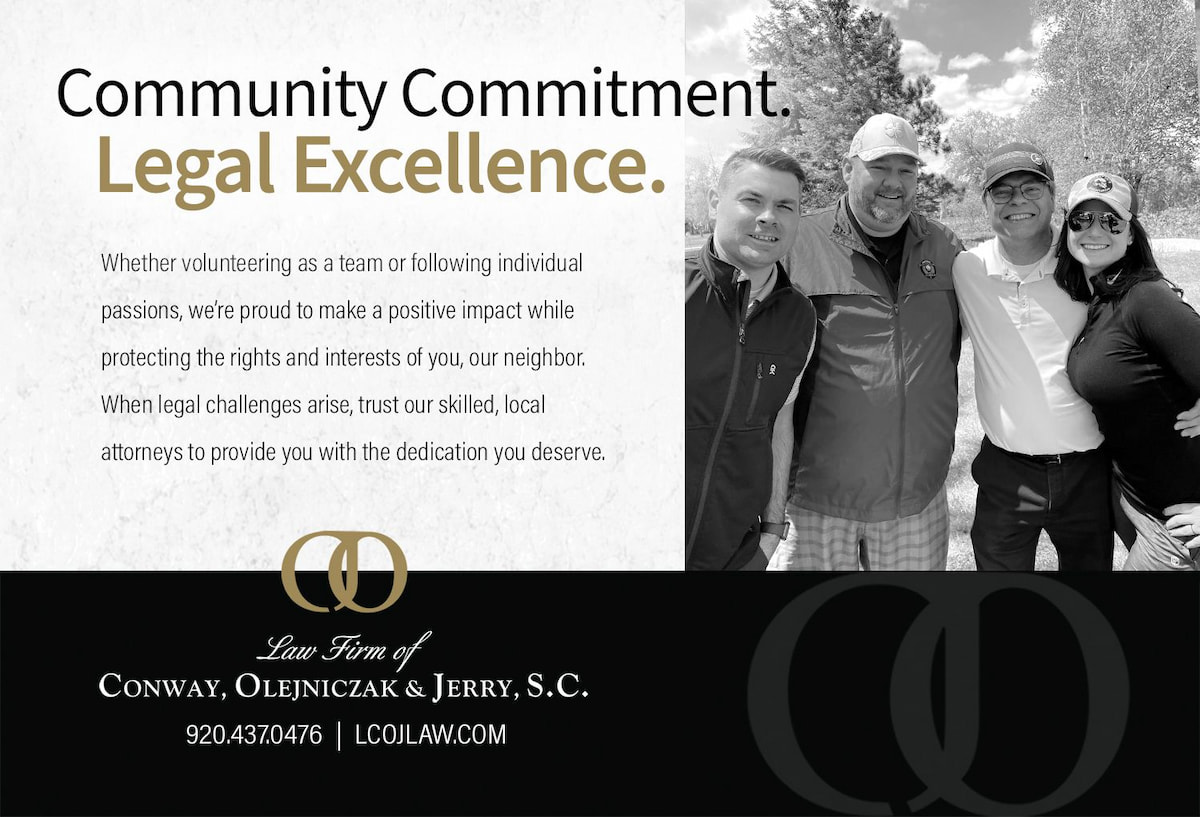 Custom graphic design work for social media posts for Law Firm of Conway, Olejniczak & Jerry, S.C.